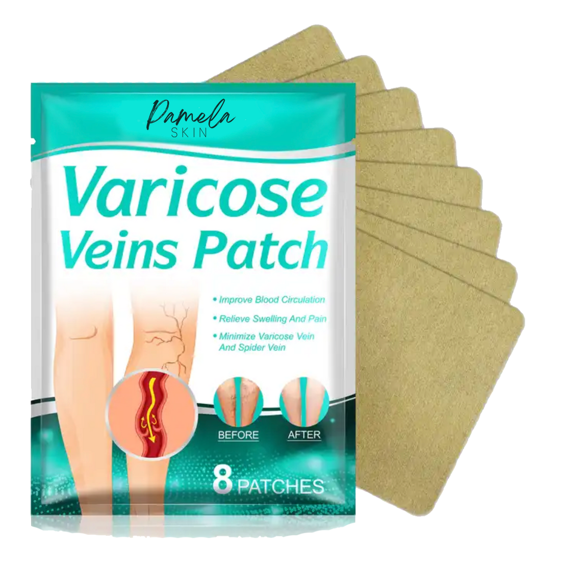 Varicose Veins Herbal Patches by Pamela Skin (8pcs)